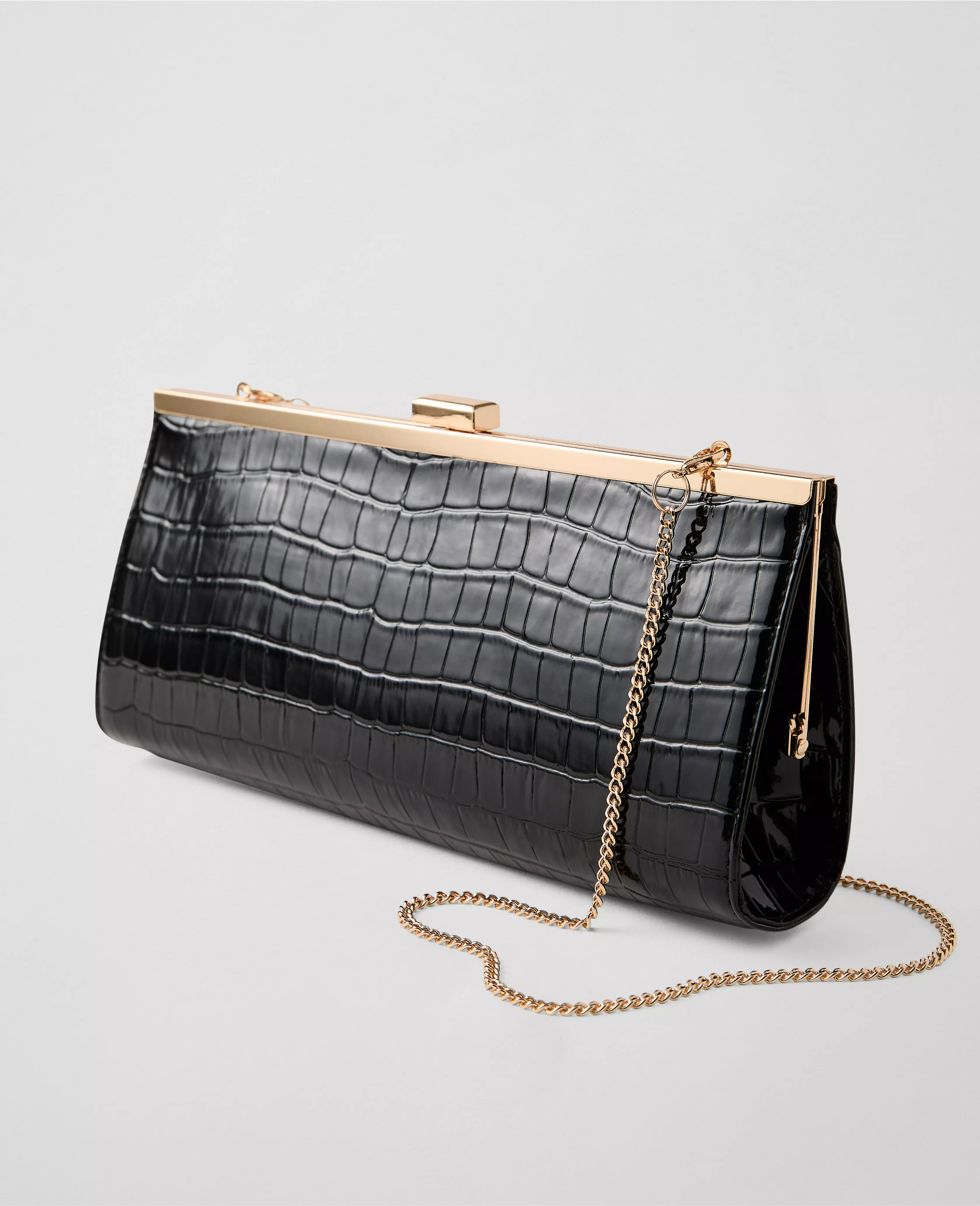 Croco Rectangle Clutch | Ann Taylor