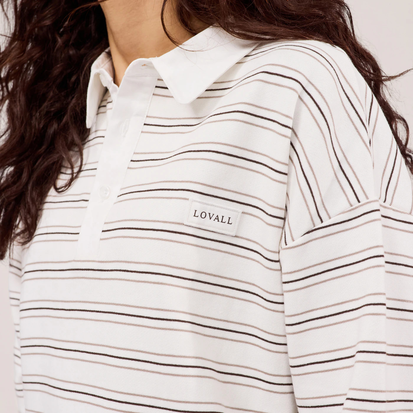 Polo Top | Stone Stripe | LOVALL