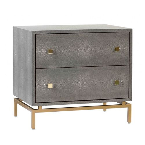 Sandy Nightstand, Gray Shagreen | One Kings Lane