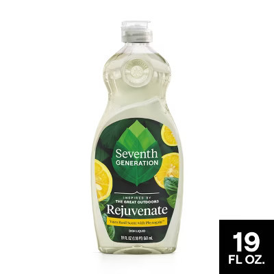 Seventh Generation Rejuvenating Yuzu Basil Liquid Dish Soap - 19 fl oz | Target