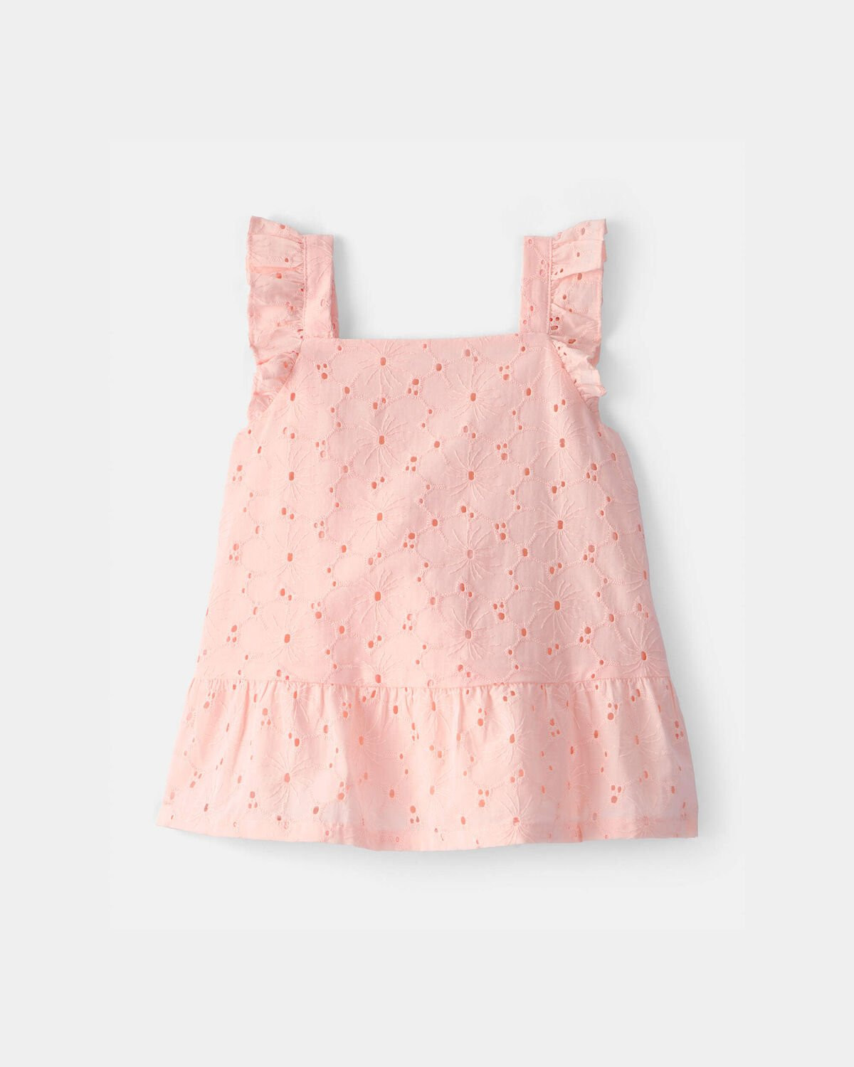Toddler Girl Floral Eyelet Top - Pink | Carter's Inc