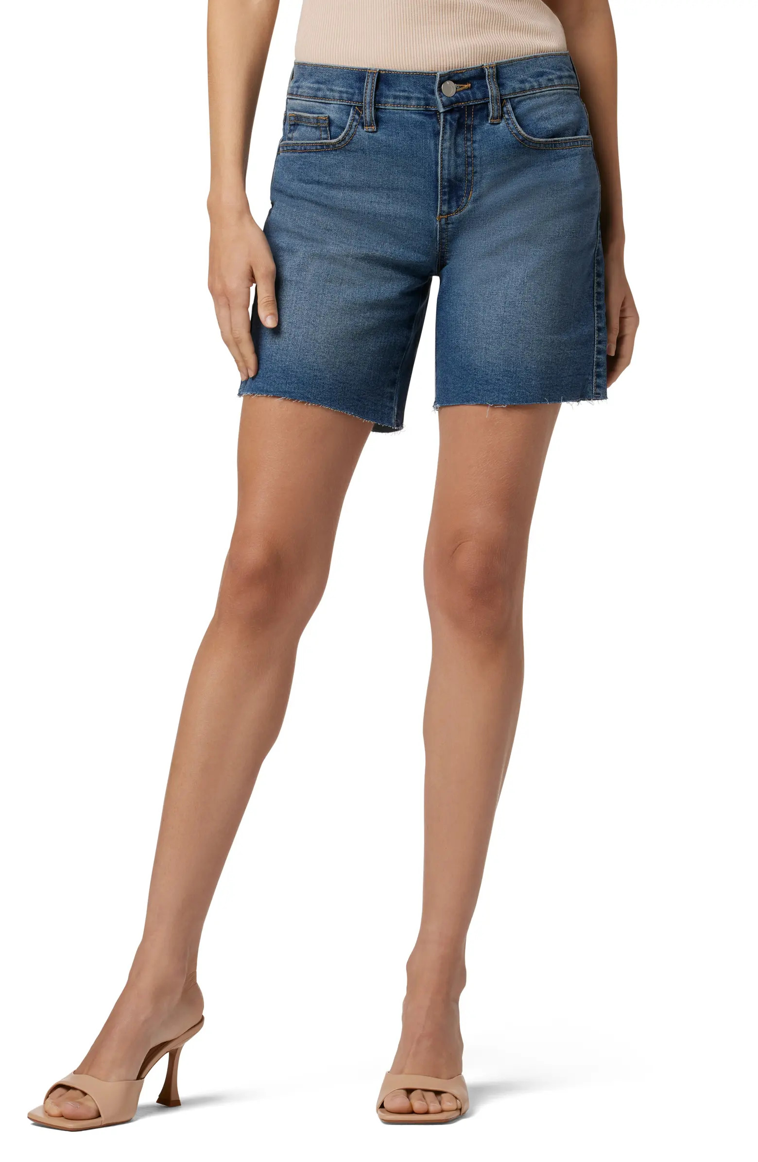 Stretch Denim Cutoff Bermuda Shorts | Nordstrom