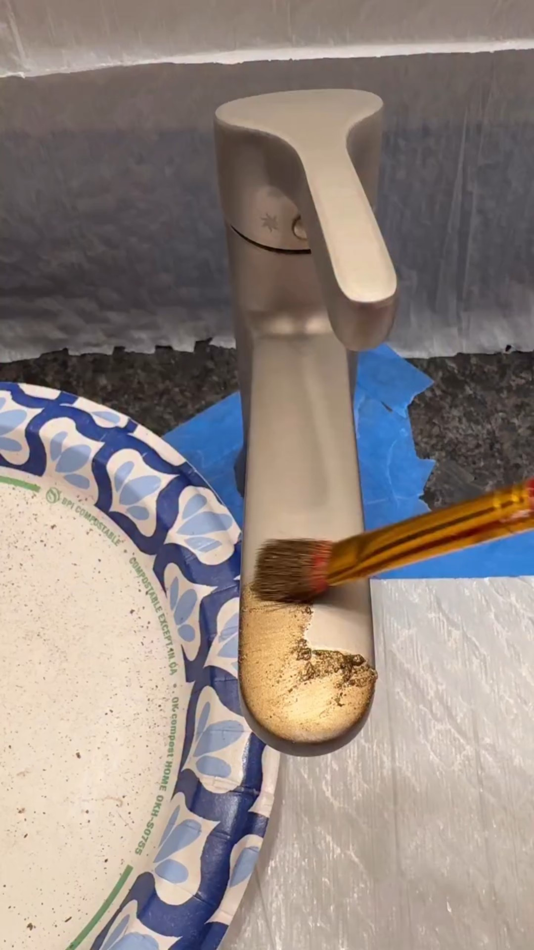 This might be my favorite budget glow-up yet 😮‍🔥
We wanted to update all the finishes in our bathrooms, but replacing everything would’ve been $250+ real quick… faucets, towel hooks, toilet paper holders — it adds up FAST. So I tried this $15 wax metallic finish on our brushed nickel faucet and… WOW.
✨ Major glow-up
✨ Zero fixture swaps
✨ 3 months later and it’s still holding up perfectly
If your hardware feels dated but your budget says “girl, relax” — this is for you 😂
💛Best $15 DIY upgrade, hands down. 
#glowup #diy #homediy #bathroomrefresh #faucet

#LTKHome