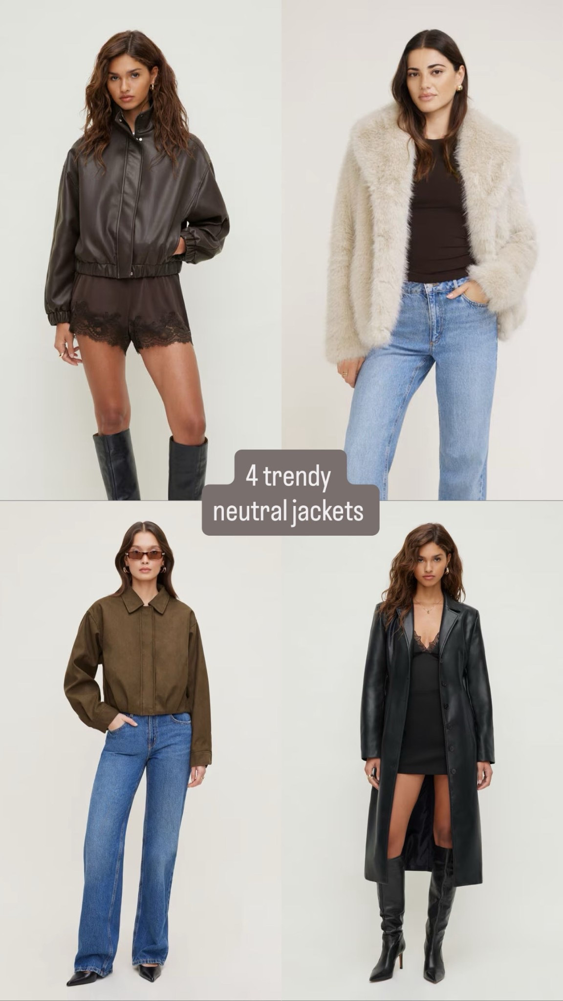 @dynamiteclothing seriously has me in a chokehold with these new jackets - leaning towards the brown bomber 😍

Leather jacket / suede jacket / brown jacket 