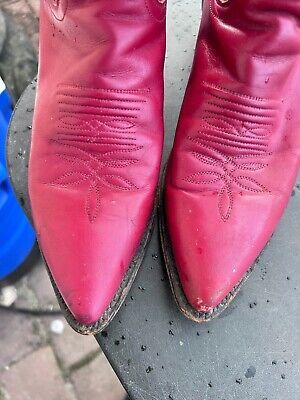 Women&#039;s Justin 9890 RED Leather  Cowgirl Western Boots Size 7.5 B  | eBay | eBay US