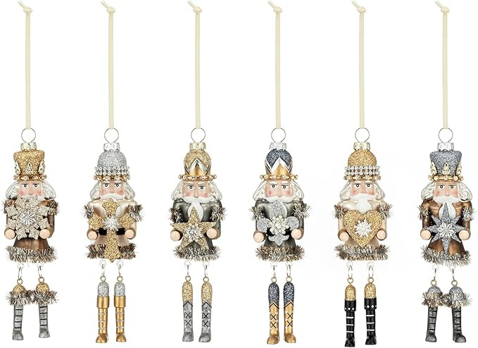 DEMDACO Decorative Holiday Hanging Christmas Tree Ornament 2 x 6 Inch Blown Glass and Resin Glitt... | Amazon (US)