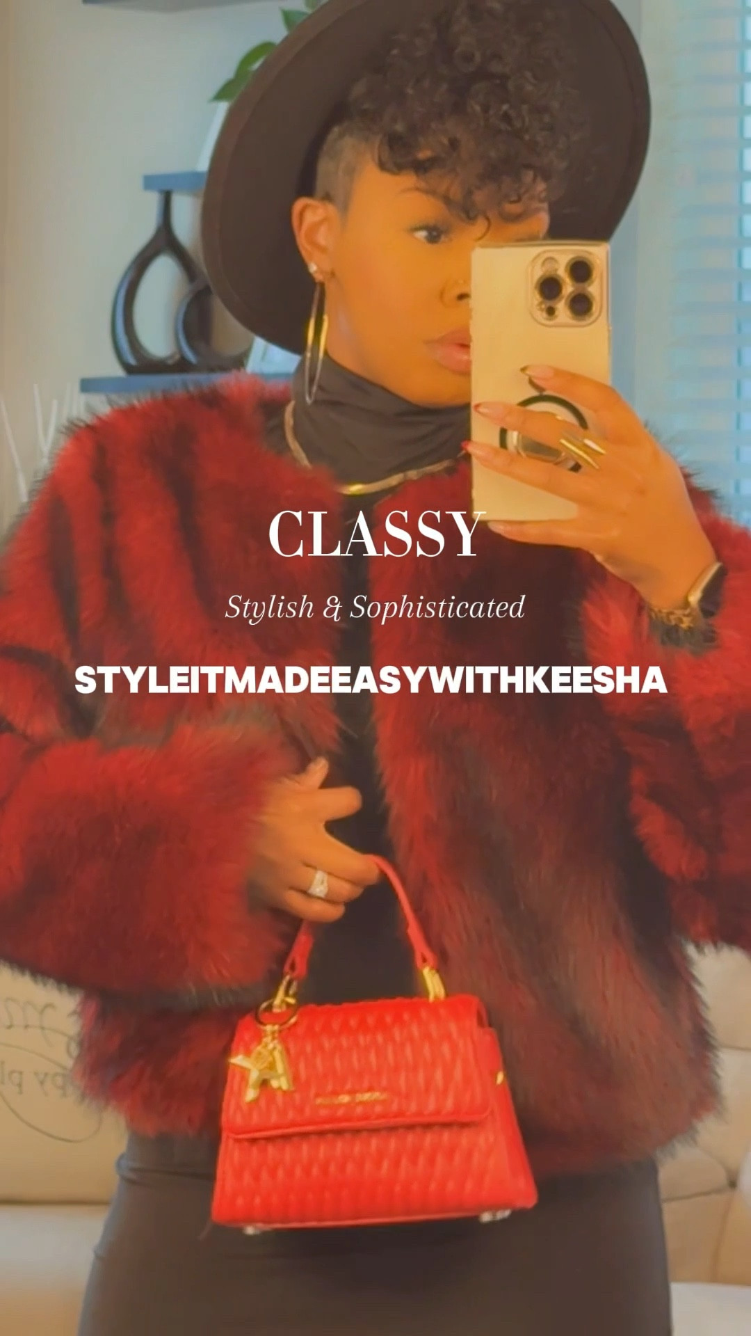 Burgundy faux fur + a sleek black dress + red boots = CLASSY in real life. ❤️
This look is giving luxe + sophisticated with an easy pop of color (the red boots + bag really do the work). Perfect for date night, girls night, or any “I’m outside” moment.

📝 Sizing: Jacket – Small | Dress – Small | Shoes – 8

Tap to get details + shop this exact look!

Keywords: burgundy faux fur jacket, black bodycon dress, red ankle boots, red handbag, winter date night outfit, classy outfit, night out look, holiday outfit, chic winter style

Follow me on Instagram, TikTok & YouTube
@styleitmadeeasywithkeesha

#LTKootd #LTKstyle #LTKfashion #LTKSeasonal #LTKunder100 #winteroutfit #datenightoutfit #classystyle #outfitinspo #fauxfurjacket #littleblackdress #redboots

#LTKFindsUnder50 #LTKootd #LTKgrwm