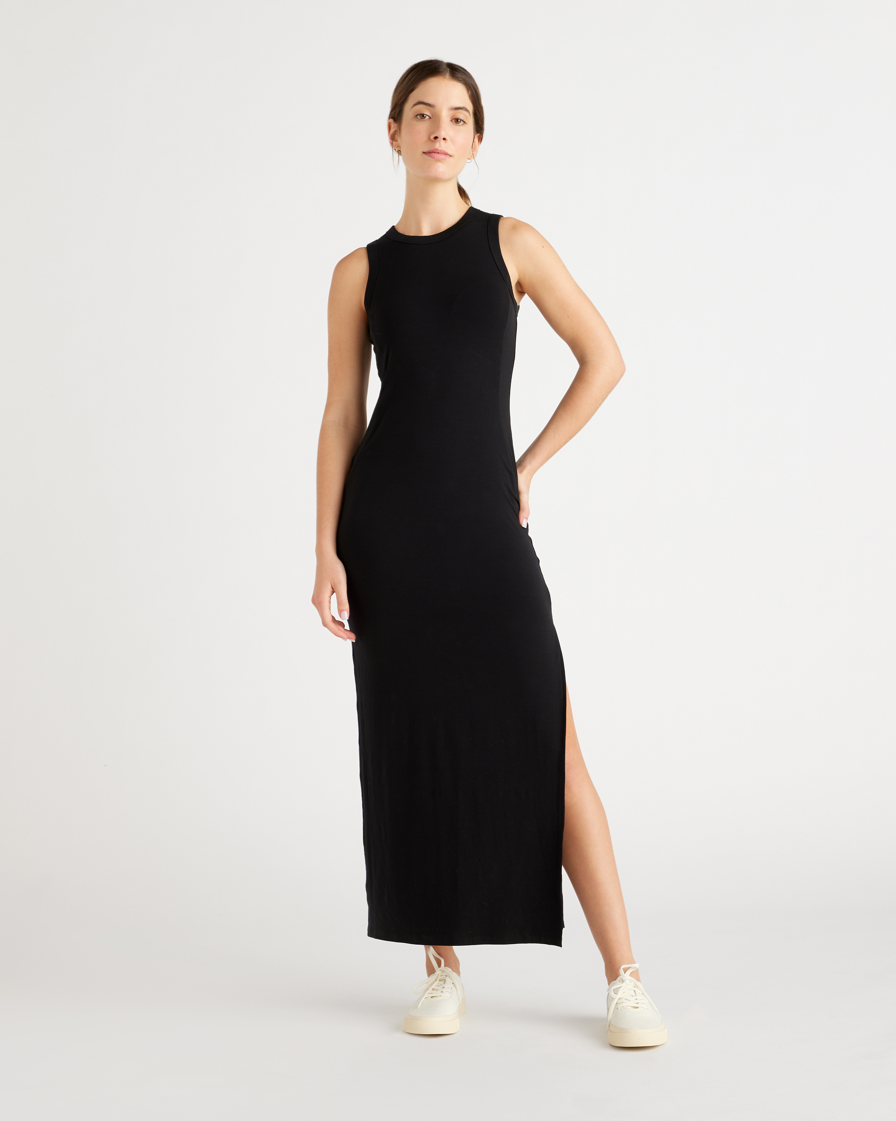Quince | Women's Tank Top Maxi Dress in Black, Size XS, Tencel | Quince
