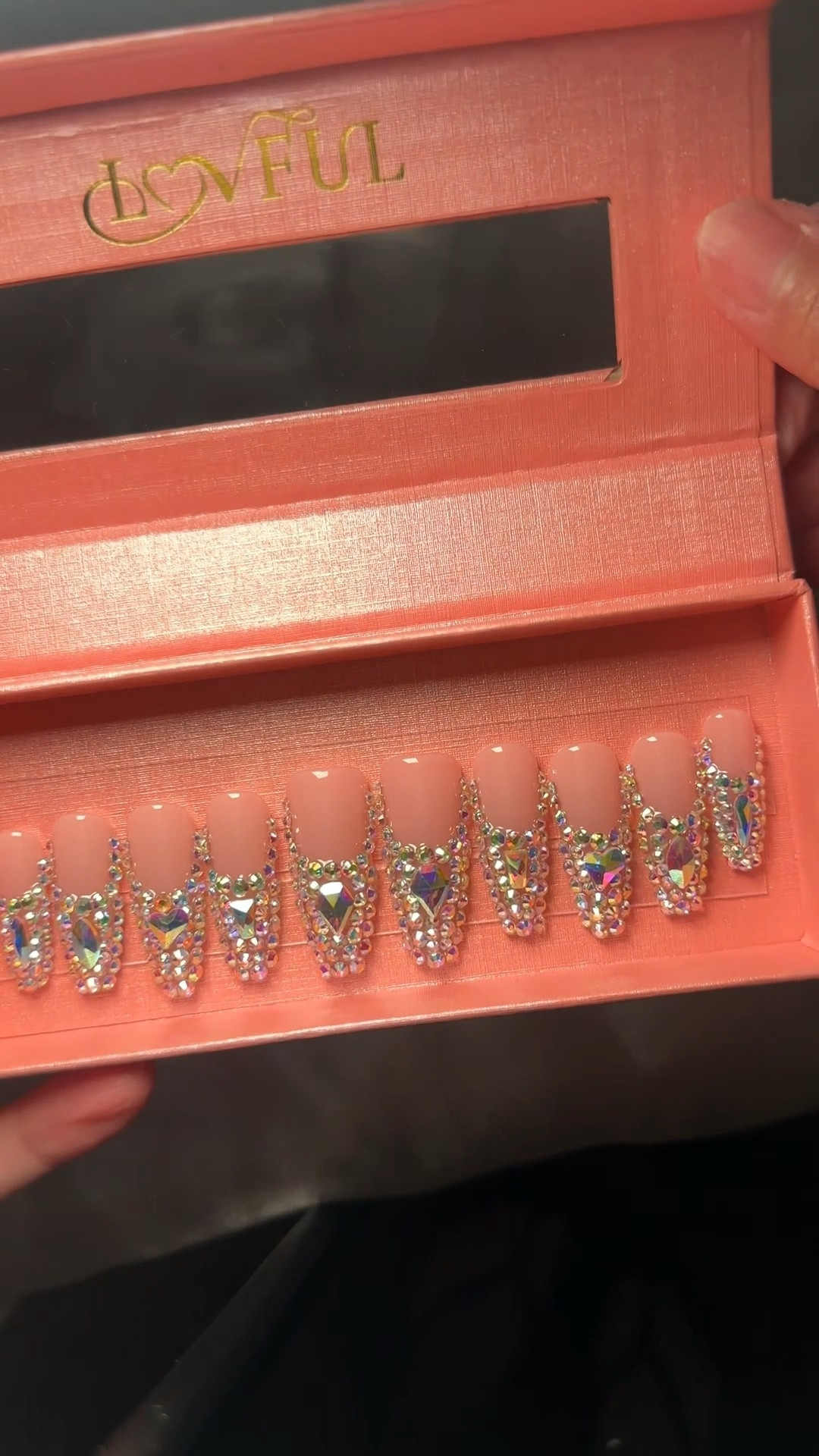 Spring nails with some bling ✨ 💕 im a girl who LOVES press ons! 

#pressons #pressonnails #nails 

#LTKspring #LTKspringtrends #LTKBeauty