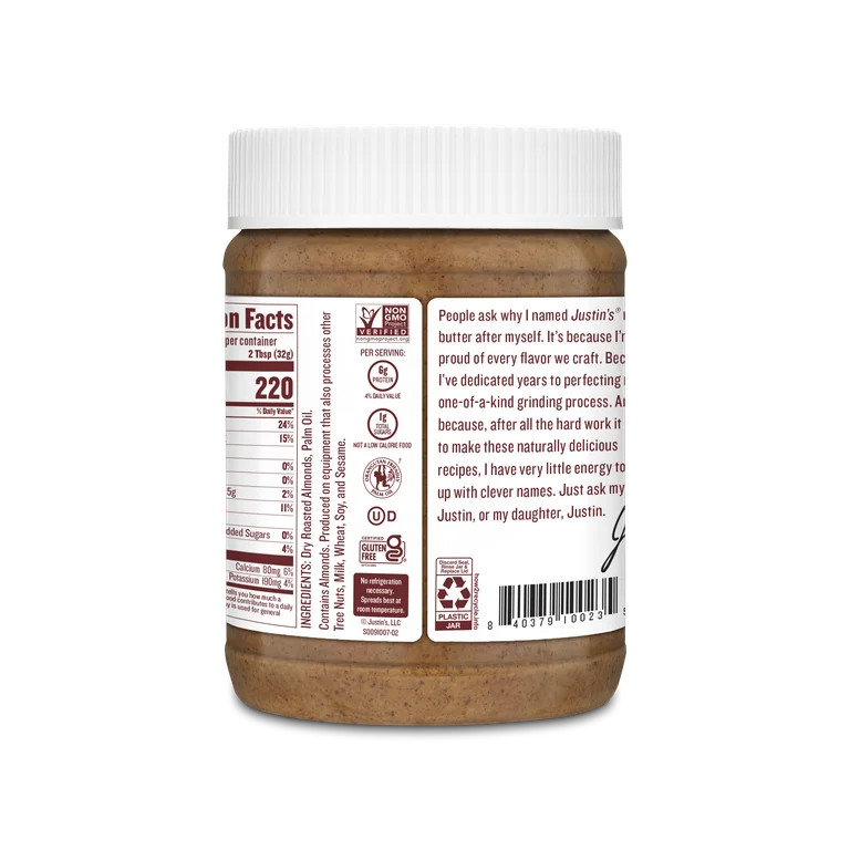 Justin's Classic Almond Butter, 12 oz Jar | Walmart (US)