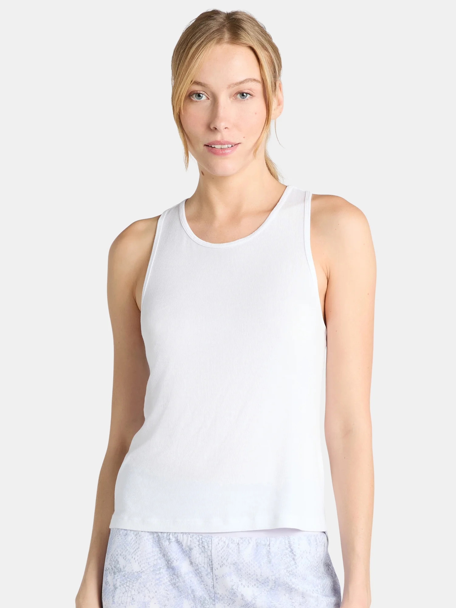 Avia Women's and Women's Plus Ribbed Shirred Back Tank Top, Size XS-4X - Walmart.com | Walmart (US)