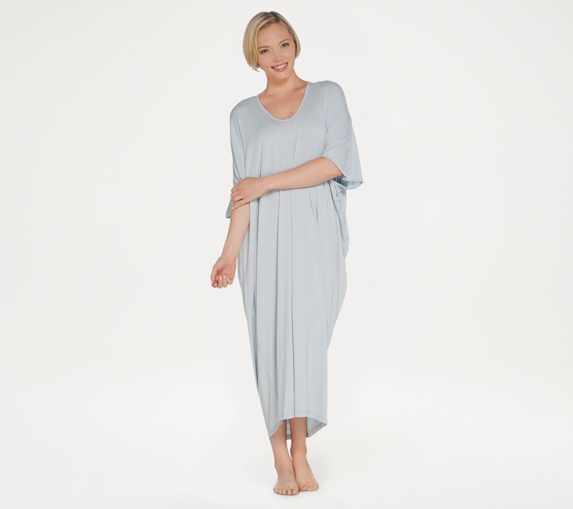 Barefoot Dreams Luxe Milk Jersey Caftan — QVC.com | QVC
