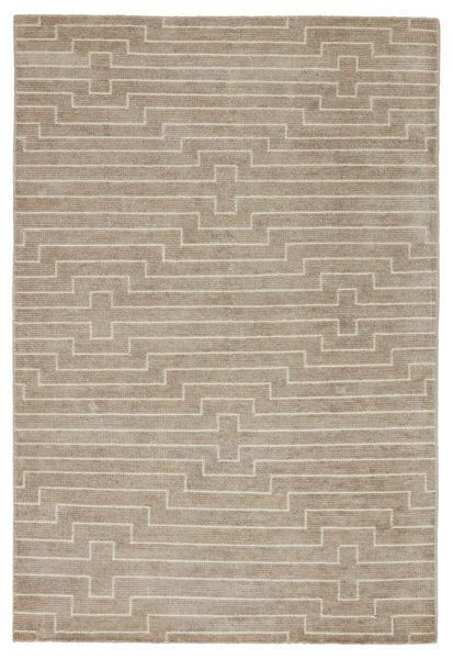 Alloy Handmade Striped Light Taupe/ White Rug | Scout & Nimble