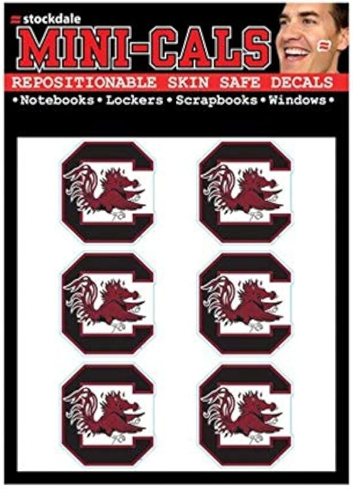 WinCraft NCAA South Carolina Fighting Gamecocks Face Tattoos, Team Colors, One Size | Amazon (US)