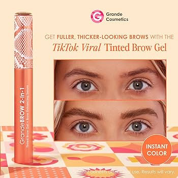 Grande Cosmetics GrandeBROW 2-in-1 Tinted Brow Gel + Brow Enhancing Serum | Amazon (US)
