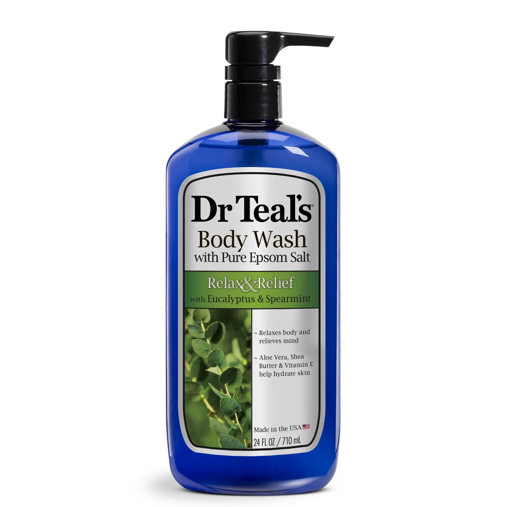 Dr Teal's Body Wash with Pure Epsom Salt, Relax & Relief with Eucalyptus & Spearmint, 24 fl oz. -... | Walmart (US)