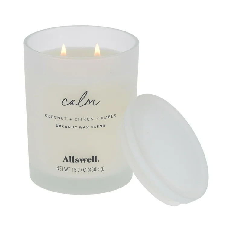 Allswell Calm (Coconut + Citrus + Amber) Scented 2-Wick Spa Jar Candle 15oz. | Walmart (US)