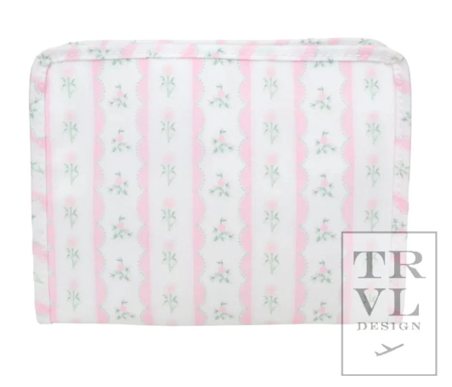 Medium Pink Ribbon floral Gingham Roadie (August preorder) | Lovely Little Things Boutique