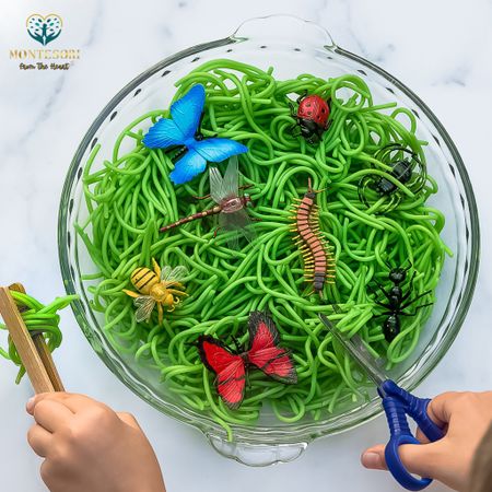 Dyed Pasta 🍝 Bugs 🐞 Sensory Bin

#LTKkids #LTKbaby #LTKfamily