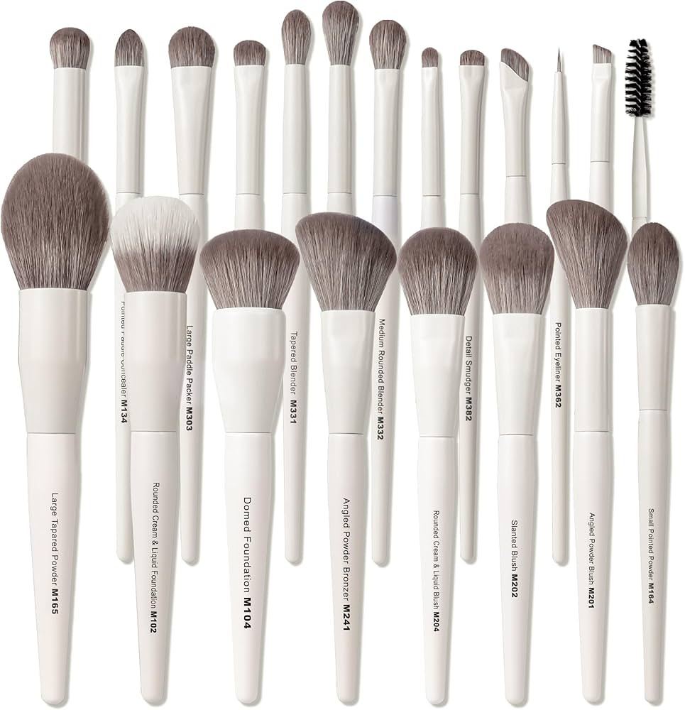 20 Pcs Pro Grade Makeup Brushes Set with Dense Ultra Soft Vegan Bristle,Elegant Design Make up Br... | Amazon (US)