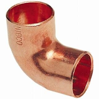 Everbilt 1/2 in. x 1/2 in. Copper 90-Degree Cup x Cup Elbow (10-Pack) CP607HD12 - The Home Depot | The Home Depot