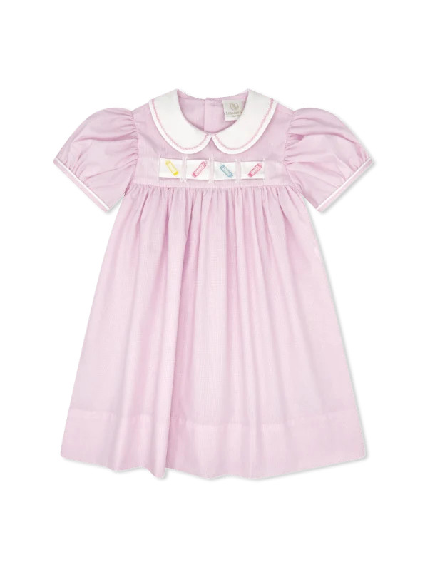 Ruth Ribbon Dress - Baby Pink Minigingham | Lullaby Set