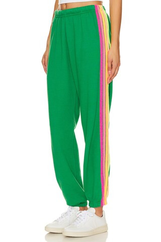 Aviator Nation X REVOLVE 5 Stripe Sweatpant in Kelly Green from Revolve.com | Revolve Clothing (Global)