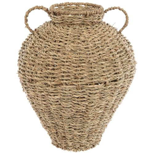 Hobby Lobby Seagrass Decorative Vase with Handles, 12" H x 10" W, Natural Brown,Vase for Home and Office Decor | Amazon (US)