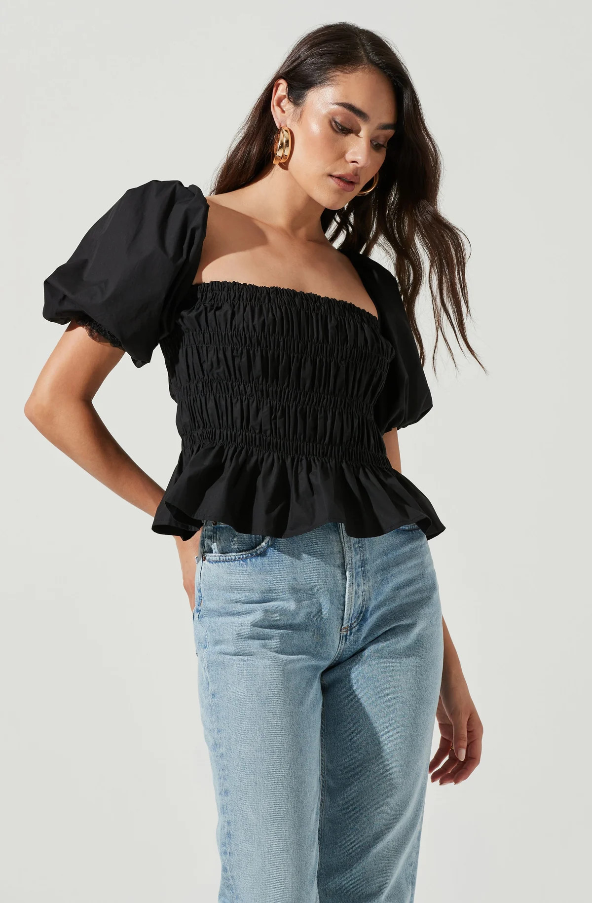 Savina Bubble Sleeve Top | ASTR The Label (US)