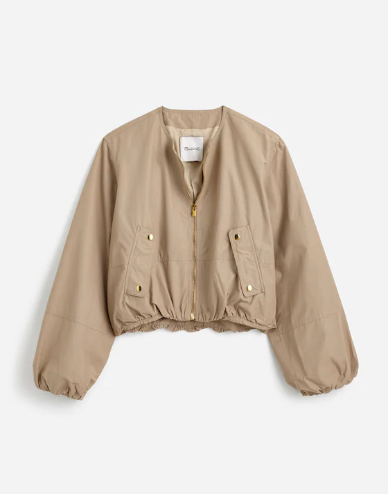 Bubble-Sleeve Bomber Jacket | Madewell