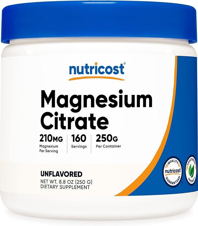 Nutricost Magnesium Citrate Powder (Unflavored, 250 Gram) | Amazon (US)