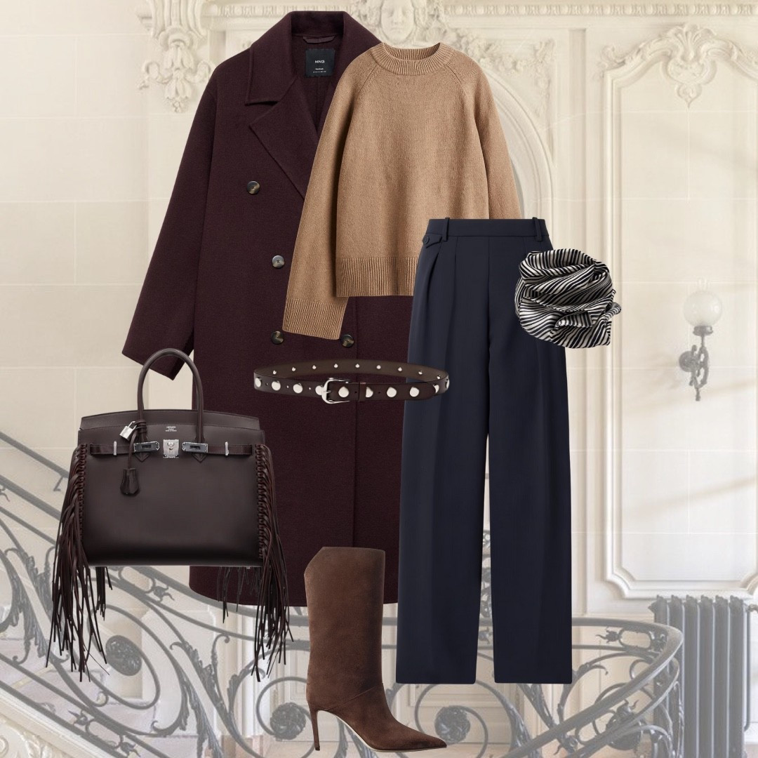 Autumn outfit styling Hermès bag, fall fashion ideas 🍂