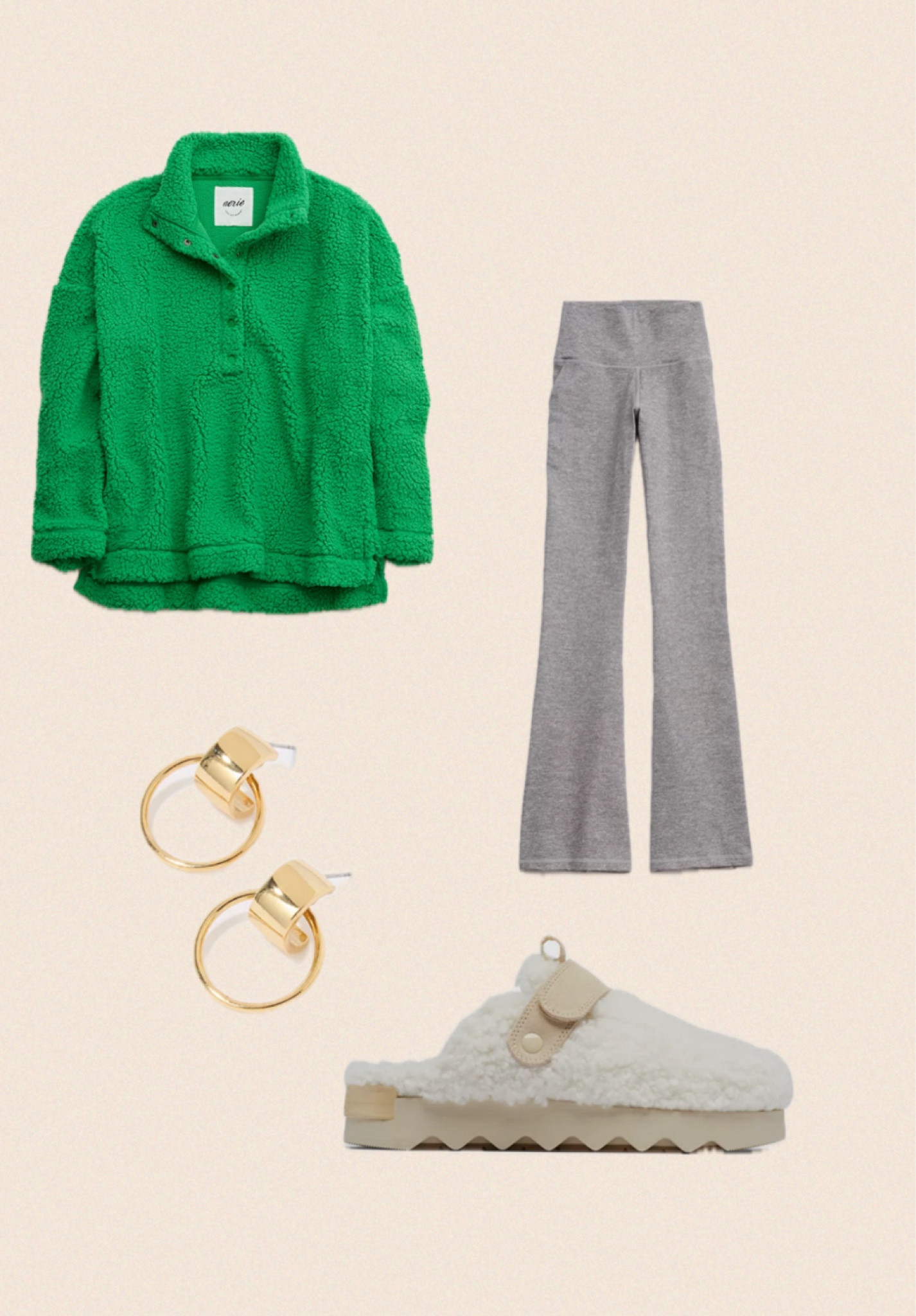Sherpa quarter zip snap sweatshirt
The hugger pocket bootcut legging
Cuff hoop earrings
Twist dome hoop earrings 
Sorrel viibe clog cozy
Aerie 
Aerie OFFLINE
American Eagle 



#LTKGiftGuide #LTKHoliday #LTKSeasonal