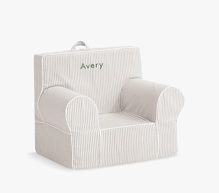 Kids Anywhere Chair®, Oatmeal Oxford Stripe Slipcover Only | Pottery Barn Kids