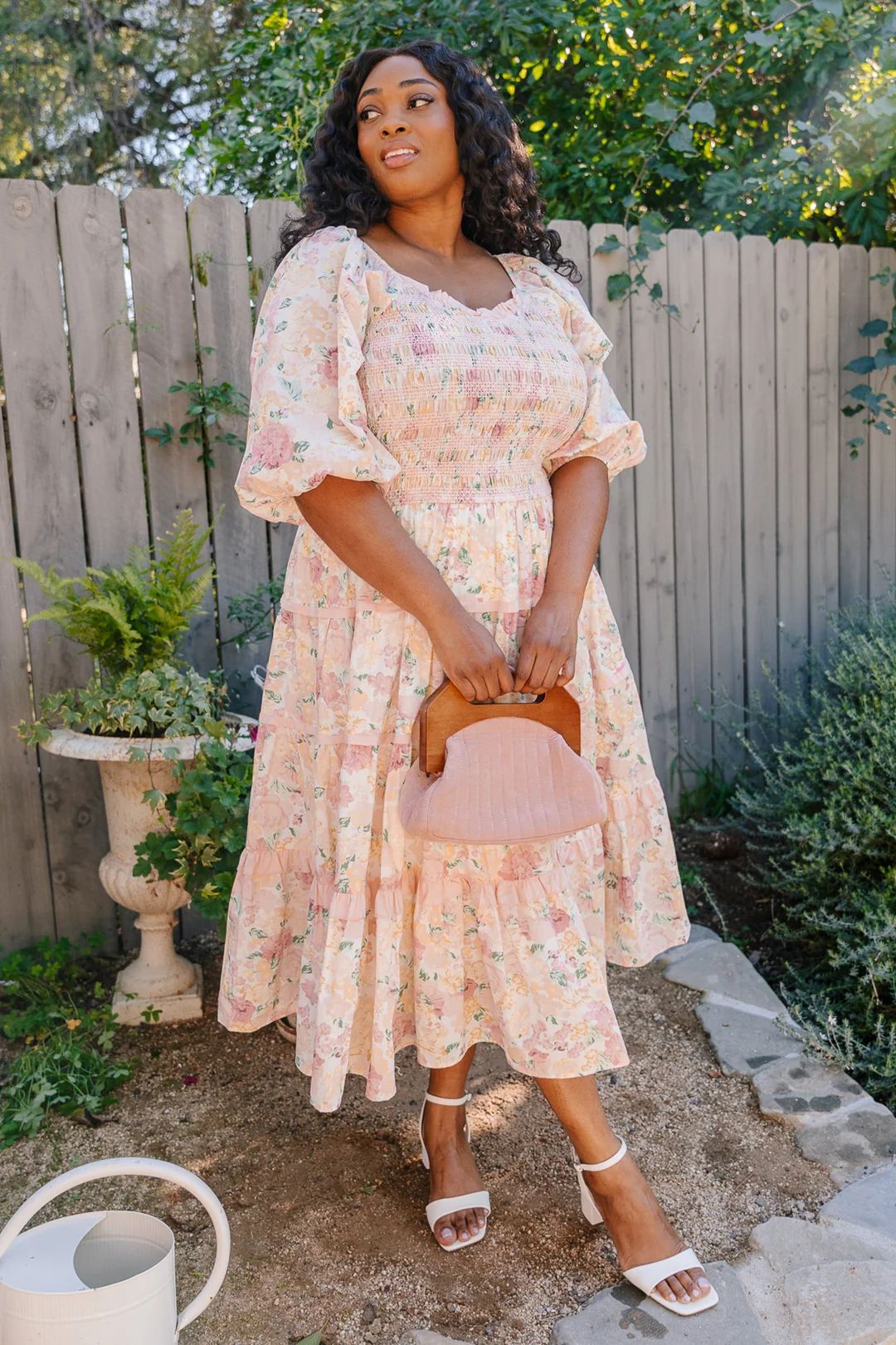 Roselyn Dress in Pastel Floral | Ivy City Co