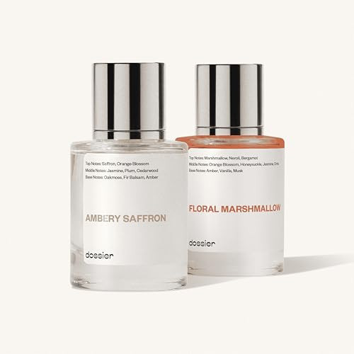 Dossier - PACK of 2 - Eau de Parfum - Floral Marshmallow (1.7 Fl Oz) - Ambery Saffron (1.7 Fl Oz) - Perfume Luxury - Pure Infused - Paraben Free - Vegan - Feminin - For Women | Amazon (US)