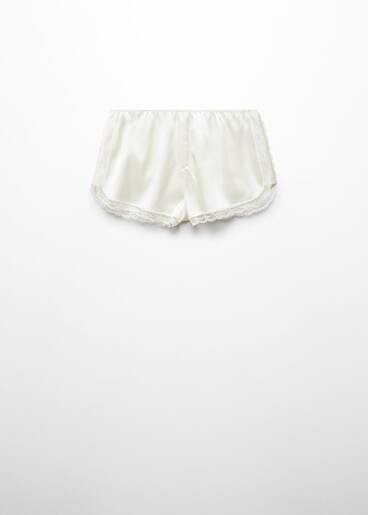 Silk lingerie shorts -  Women | Mango USA | MANGO (US)