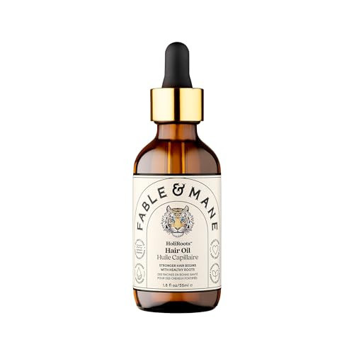 Fable and Mane Hair Oil - HoliRoots Strengthening Serum for Damaged, Frizzy Hair with Ashwagandha, Castor Oil & Scalp Treatment - 1.8FL oz | Amazon (US)