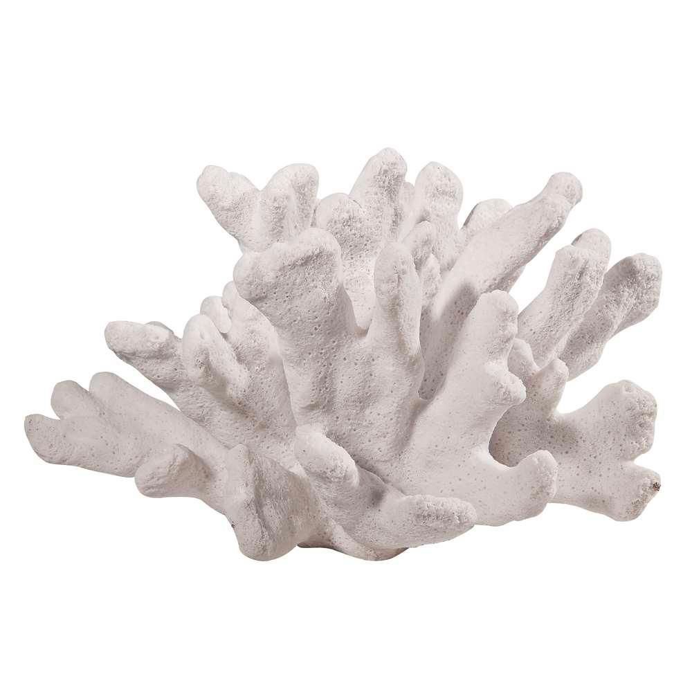 A & B Home 5.5 in. Decorative Faux Coral, White | The Home Depot