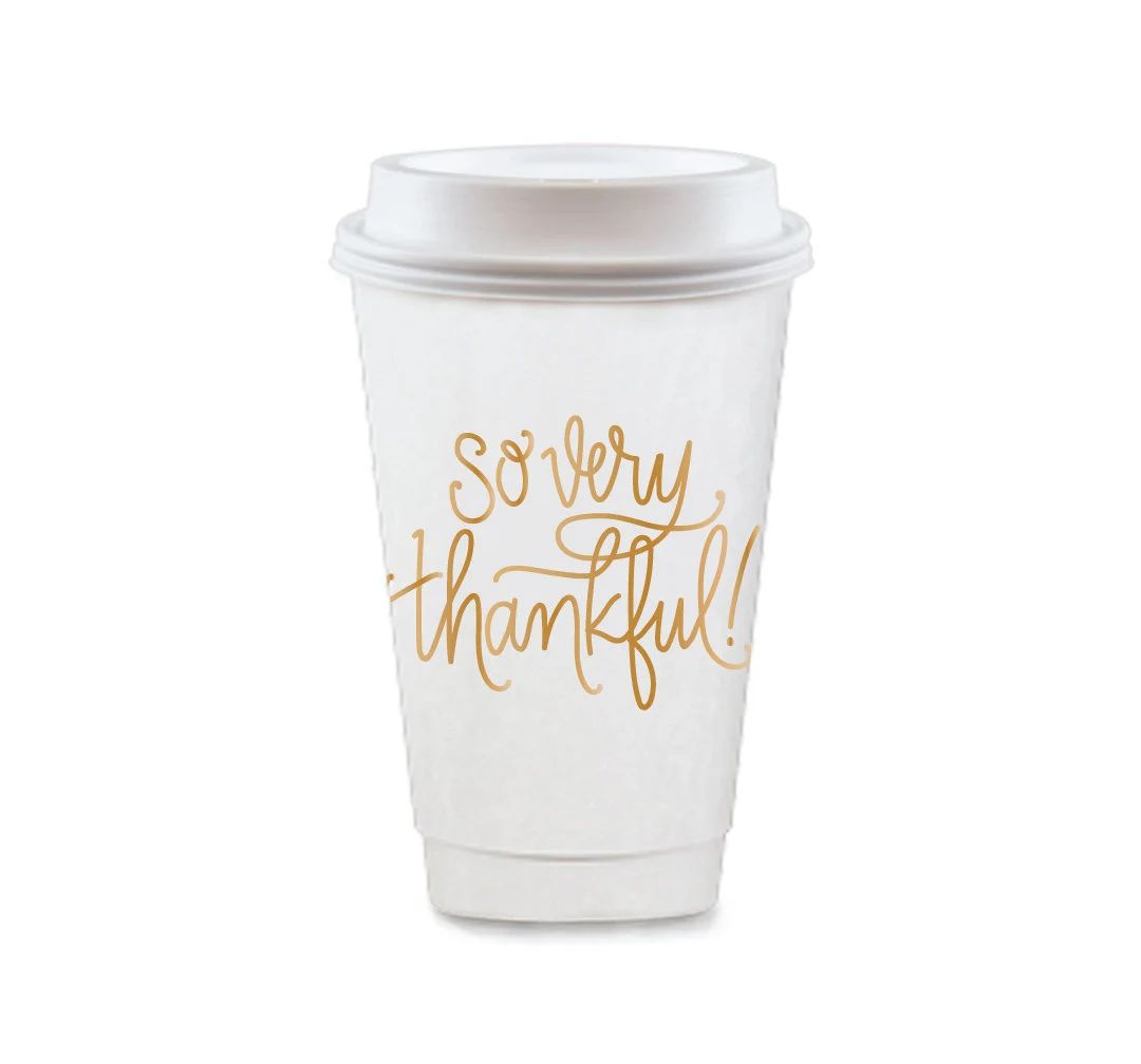 To-go Coffee Cups so Very Thankful gold - Etsy | Etsy (US)