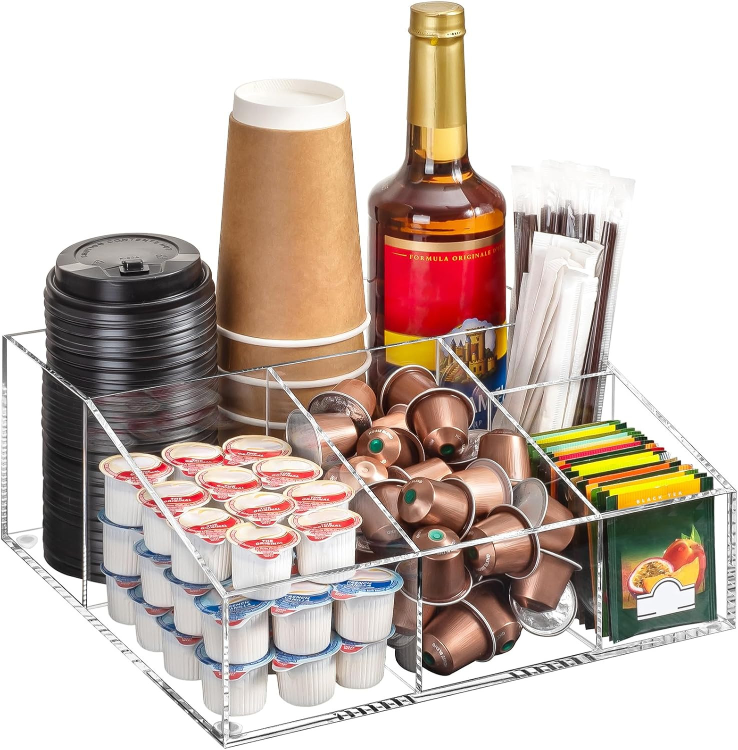 BEYGORM Acrylic Coffee Bar Station Organizer for Countertop | Amazon (US)
