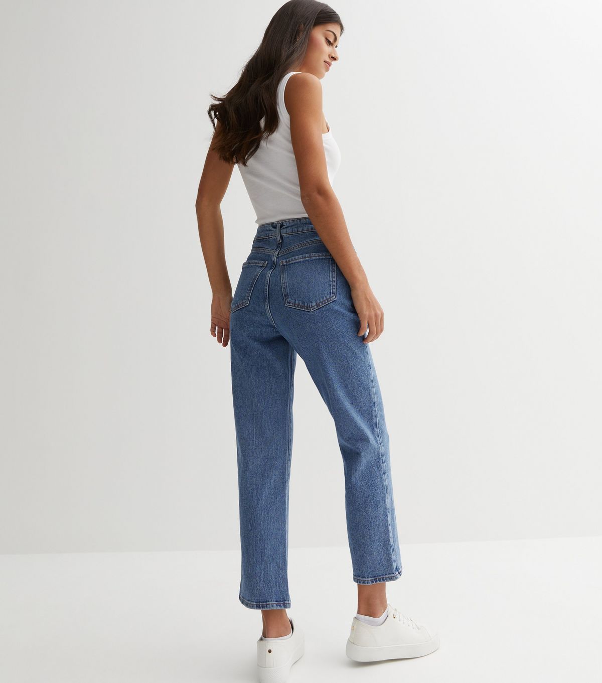 Blue Ankle Grazing Hannah Straight Leg Jeans
						
						Add to Saved Items
						Remove from Sa... | New Look (UK)