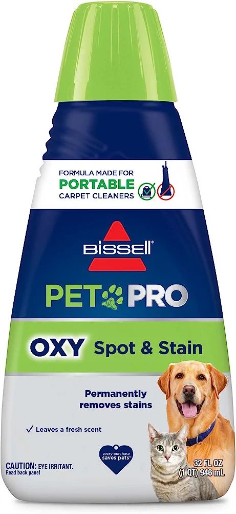 BISSELL® PET PRO OXY Spot & Stain Formula for Portable Carpet Cleaners, 32 oz, 2034 | Amazon (US)