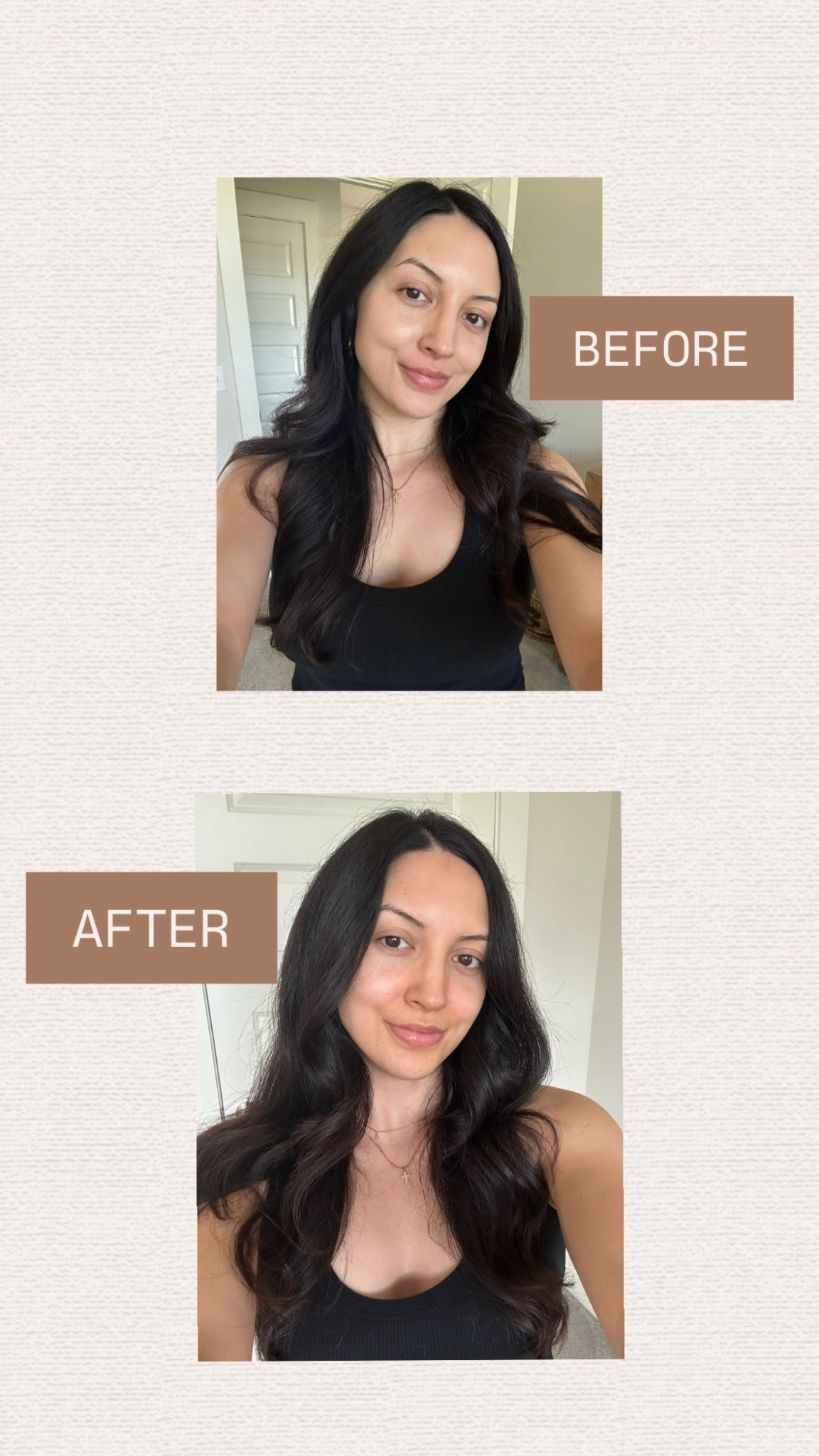 I love the results after five hours of wearing these bronzing face drops! If you’re looking to get a natural looking glow and color, these are for you! Plus, they’re loaded with antioxidants and hyaluronic acid! I used five drops here!