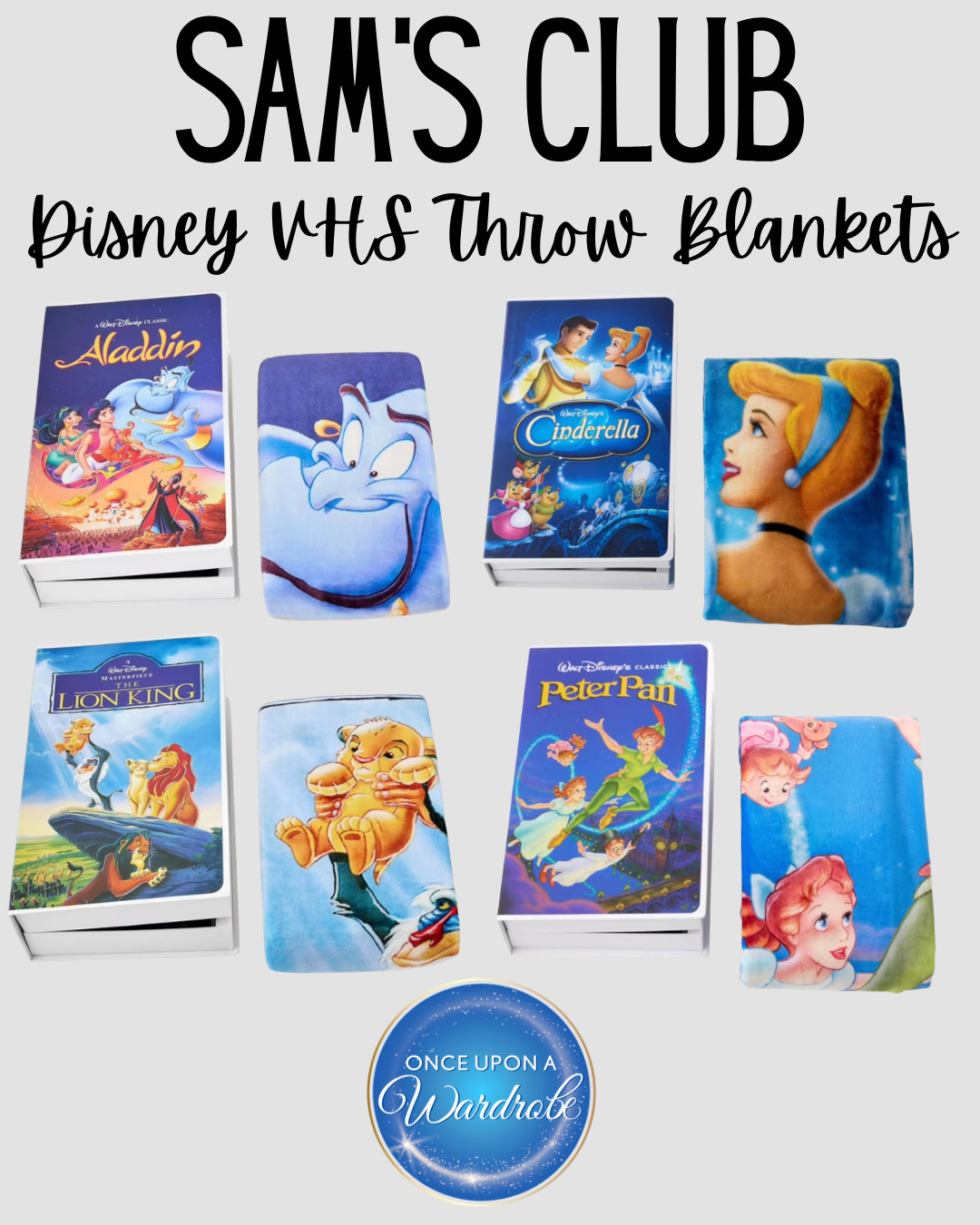 The viral Sam’s Club Disney VHS throw blankets are selling out fast! 📼 These 50" x 70" throws come packaged like classic Disney VHS movies with Aladdin, Cinderella, The Lion King and Peter Pan options. Major Disney nostalgia and a fun gift idea for any Disney fan! 

 #LTKmomlife #LTKHome
