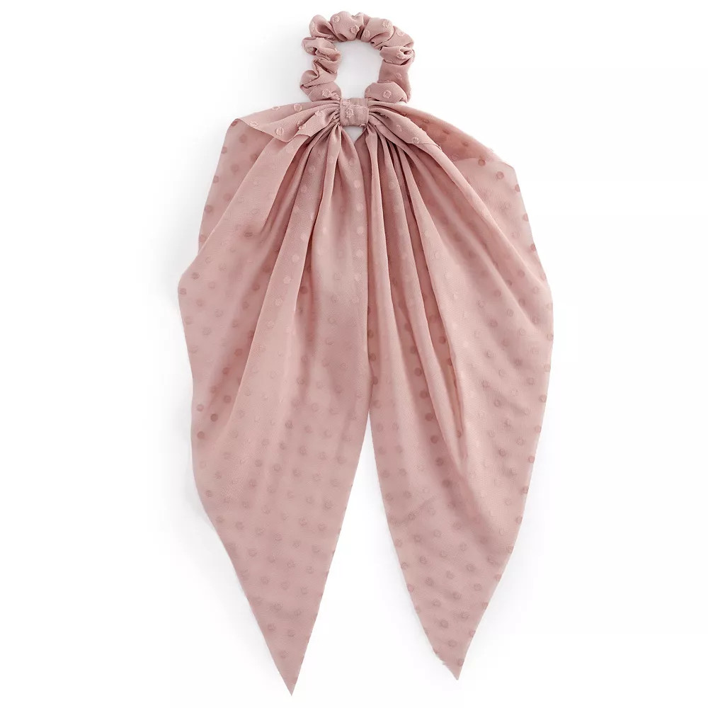 Draped Swiss-Dot Chiffon Hair Scrunchie | Kohl's