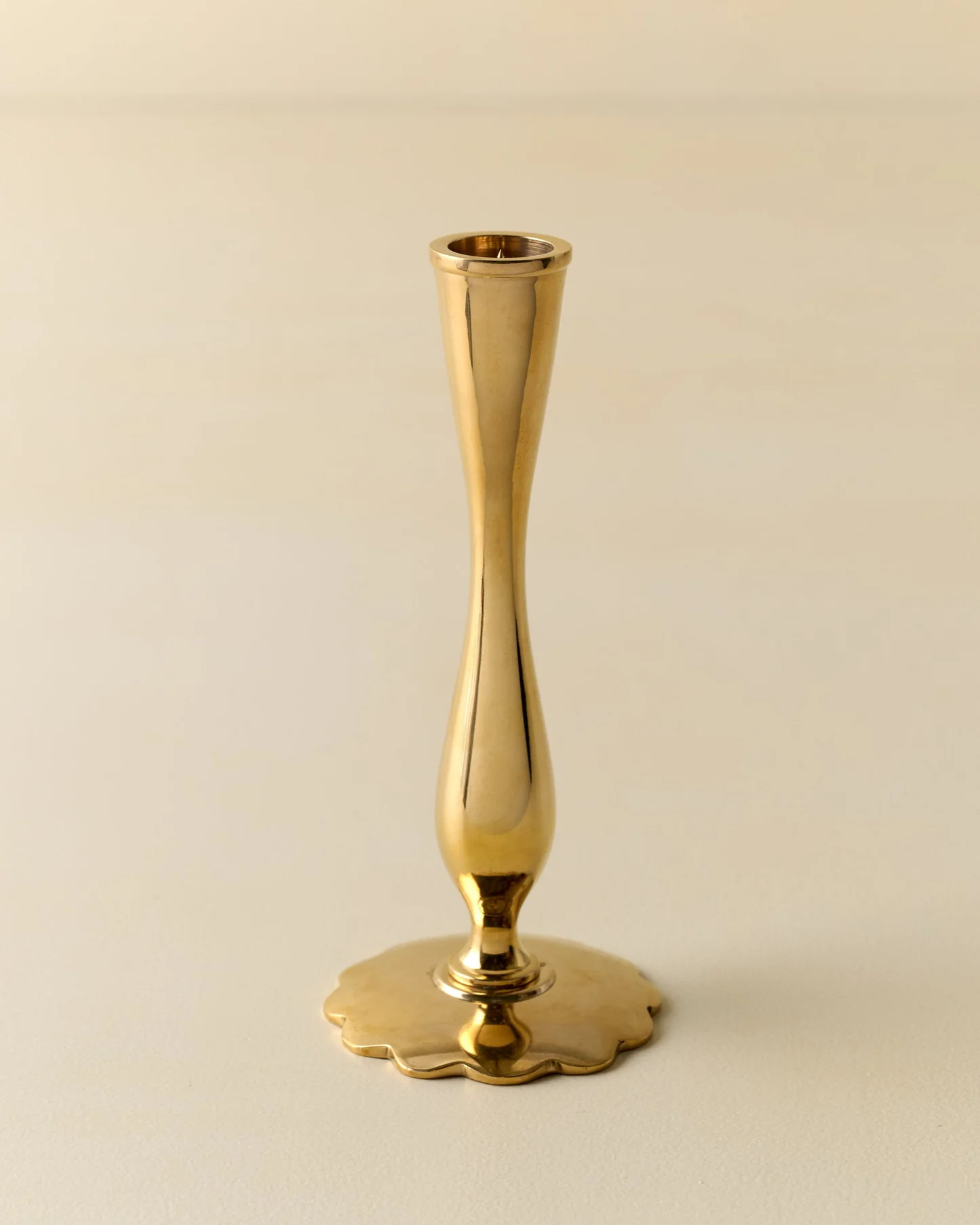 Eden Solid Brass Tulip Taper Holder | Magnolia