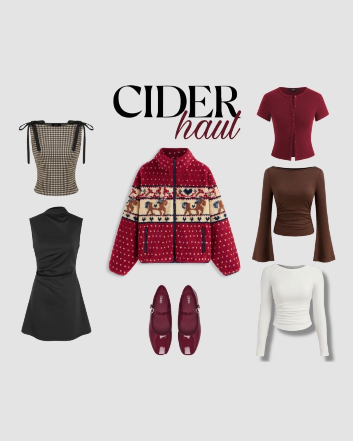 Cider is having a huge sale right now! I got a good haul for fall ♥️ Excited to get these in! 
For reference I’m 5’1 and 115 lbs. According to Ciders sizing I am a size 2 (so that’s what I ordered for everything!) 

#LTKSaleAlert #LTKHoliday #LTKFindsUnder50