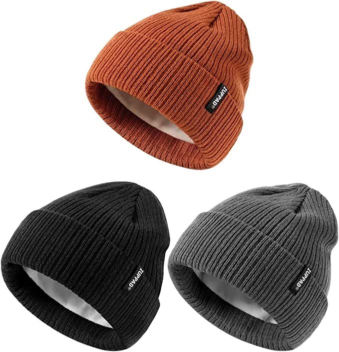 ZUPPAD Baby Beanie Hat 3 Packs Toddler Girls Boys, Baby Hats Winter Warm Knitted Thermal with Fle... | Amazon (US)