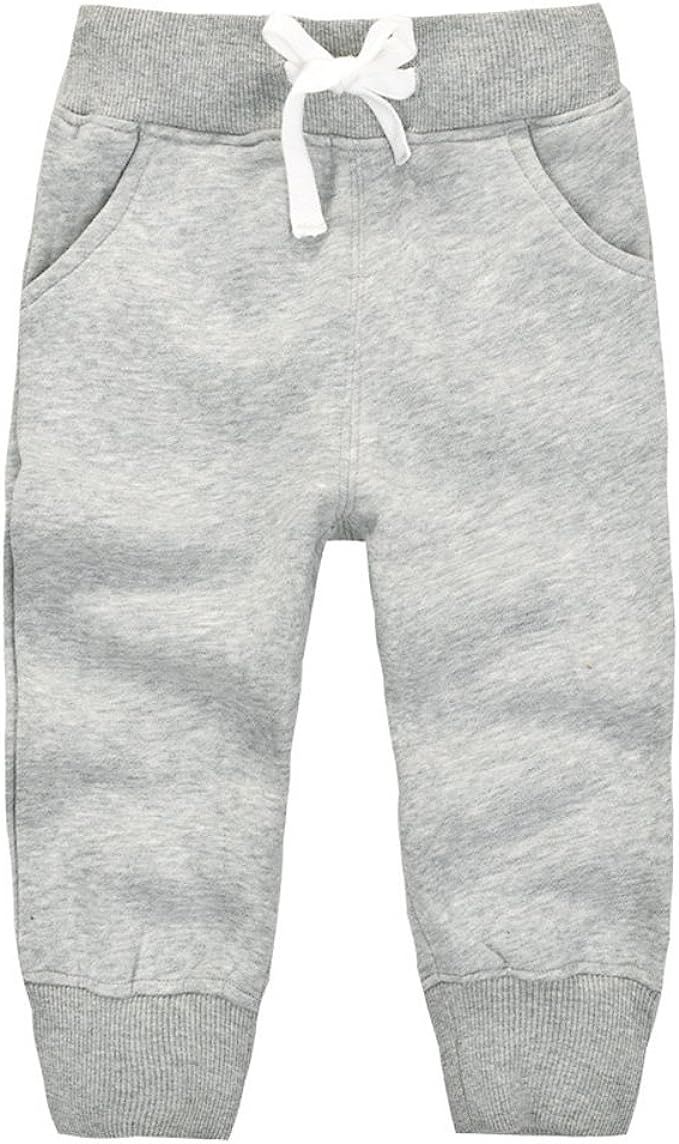 CuteOn Unisex Toddler Jogger Pants Kids Cotton Elastic Waist Winter Baby Sweatpants Pants 1-5Year... | Amazon (US)